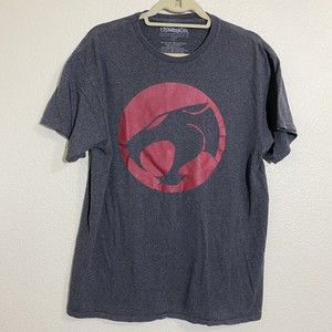 Thundercats Mens Shirt Size Large Gray Cotton Blend Graphic Tee